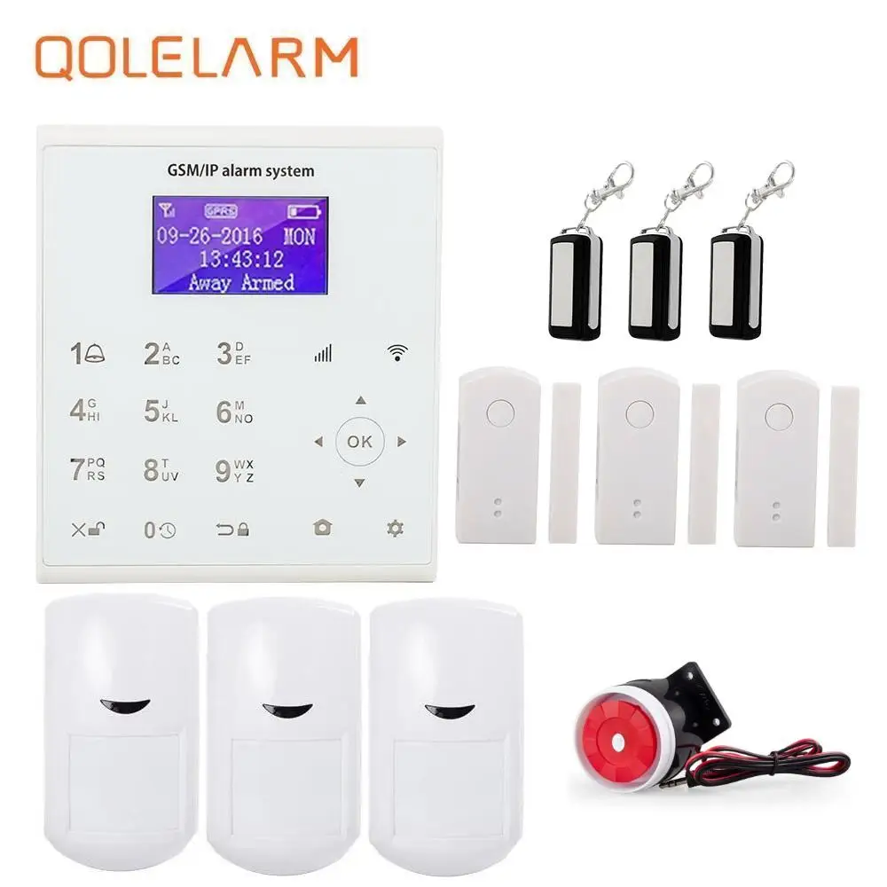 

2019 433/868 MHz APP remote control wireless wifi gsm GPRS alarm system security home with li-lion rechargeable door sensor