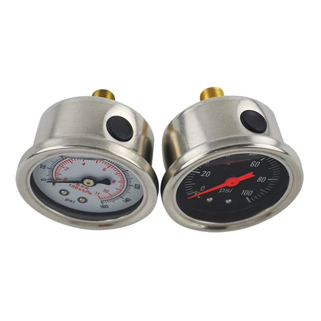 VR RACING топливный манометр жидкий 0 100 psi/0 160psi масляный черный/белый лицевой OG33|fuel