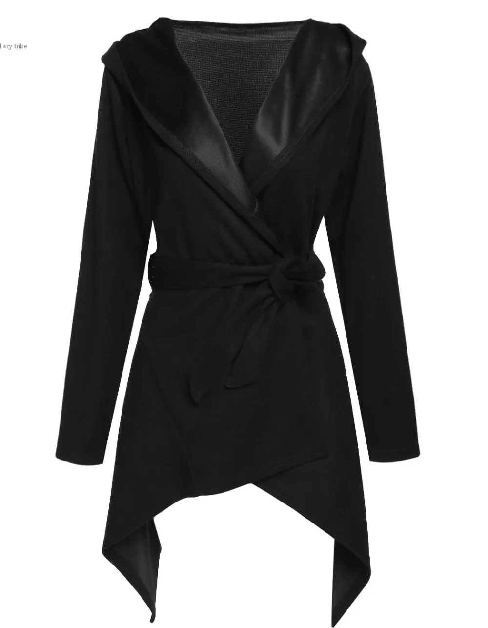 Новая мода осень зима шерстяное пальто Casacos De inverno Mulheres нерегулярные женские куртки накидки с капюшоном QAF450M
