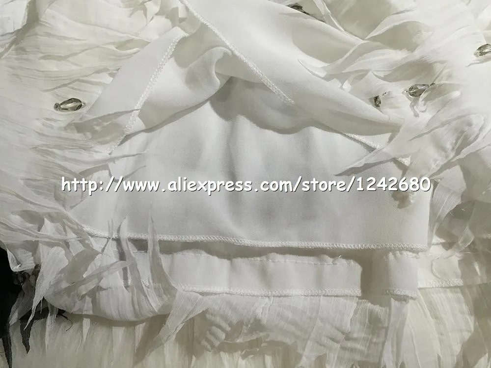 Новые шифоновые перьевые высококачественные женские вечерние прямые мини-юбки со стразами для свадьбы S-L
