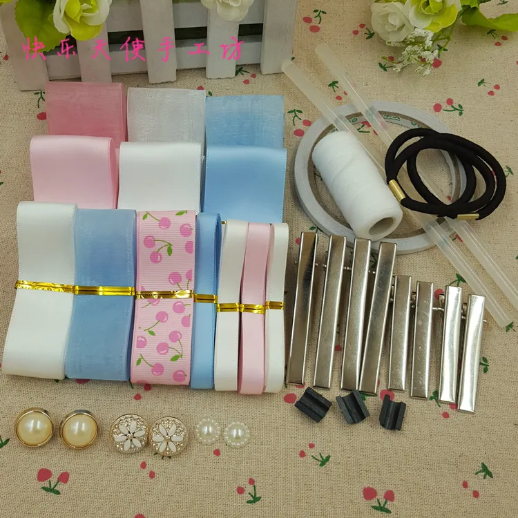 Korean Bow Ribbon Set Manual Hairpin Hairpin Hair Accessories DIY