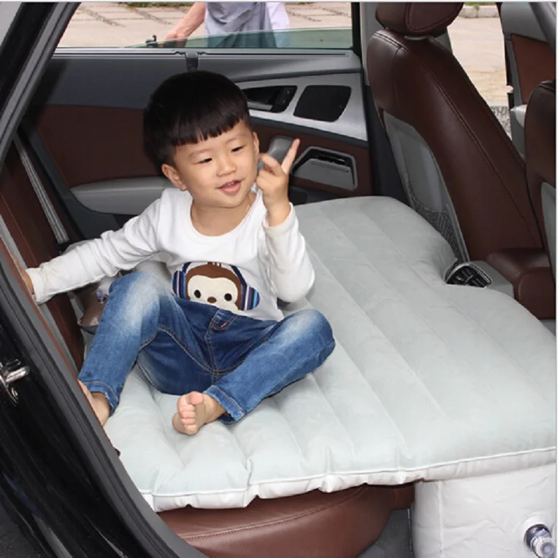 

car accessory bed seat cover for back seat car Travel inflatable air mattress bed camping cushion flocking sofa