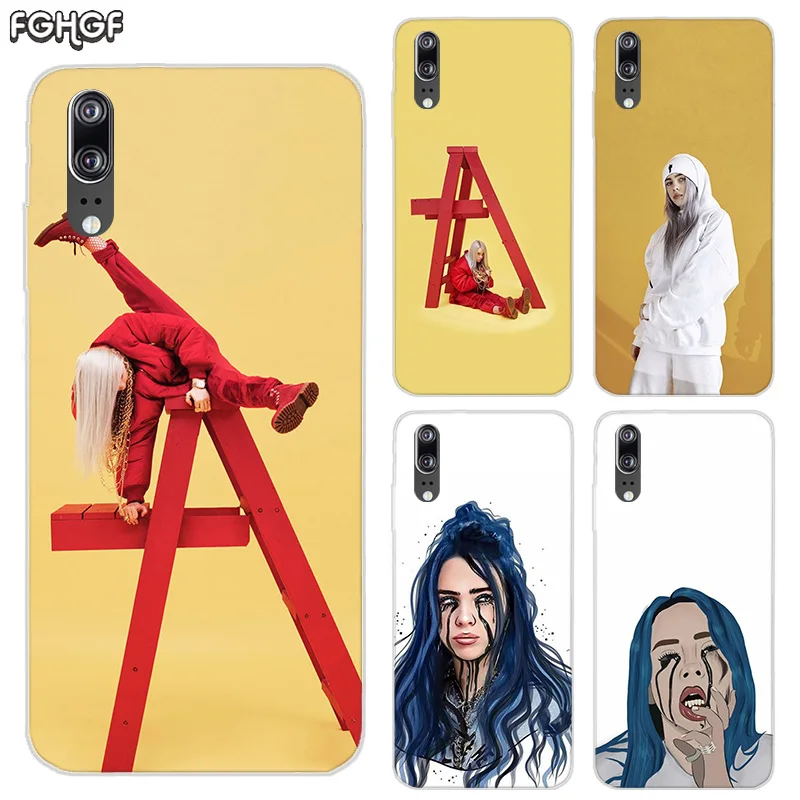 Soft Silicone Phone Back Case For Huawei P20 P30 P8 P9 P10 lite Pro Plus P Smart + TPU Heart Cover Billie Eilish Independent sin |