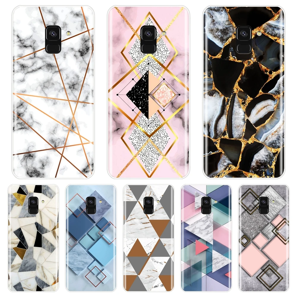 Phone Case For Samsung Galaxy A3 A5 A7 2016 2017 Marble Soft Silicone Back Cover 2018 A6 A8 Plus | Мобильные телефоны и