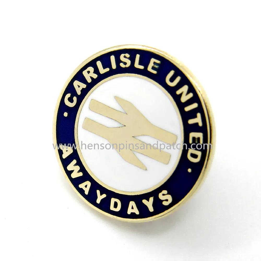 Wholesale custom cheap metal pin badge with gold finish for AWAYDAYSin