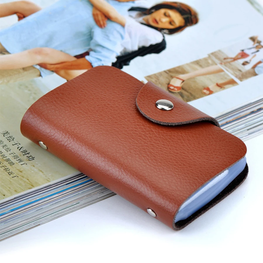 Женский кошелек из натуральной кожи Id держатель для карт 26 бит Чехол для карт мужские кошельки паспорт карты сумка женский кошелек