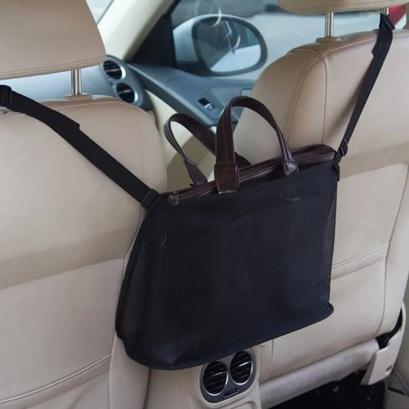 Для заднего сидения автомобиля, Портативный сумка для хранения автокресло сетчатый мешок для хранения 3 слоя Органайзеры для сидения