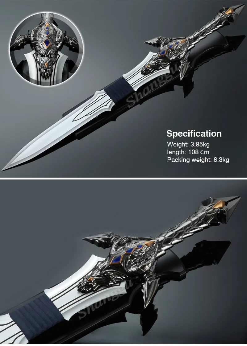 Sir Anduin Lothar Quel Zaram большой королевский меч Anduin Lothar Frostmourne игры фильмы люди SabreMetal коллекция украшений