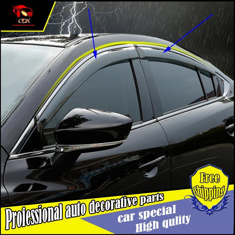 Car styling windows Rain Shield Visor Cover For Mazda 6 ATENZA 2017