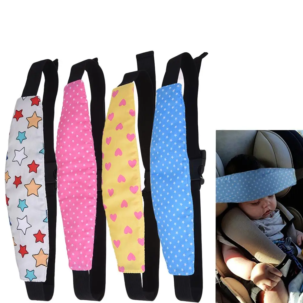 

Car Safety Seat Sleep Positioner Infants Adjustable Baby Child Head Support Pillow Pram Stroller Fastening Belt