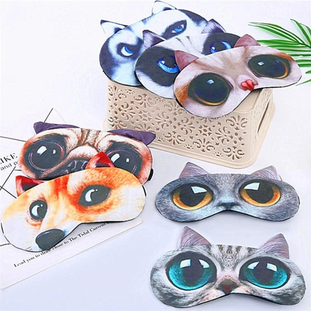 

1PC 3D Cartoon Animal Sleeping Eye Mask Soft Cute Padded Sleep Eyepatch Shade Cover Rest Relax Eyeshade Blindfold Eye Care