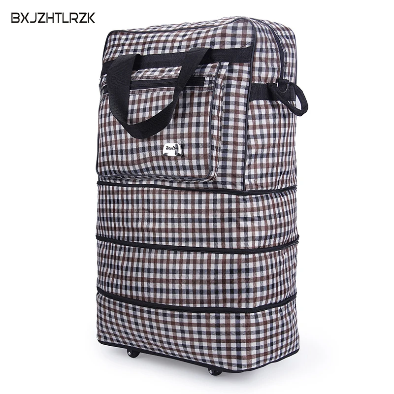 

BXJZHTLRZK Scotland Travel Bags Universal Wheels Aircraft Check Bags Large Capacity Luggage Folding Mobile Bags Carrying Bags