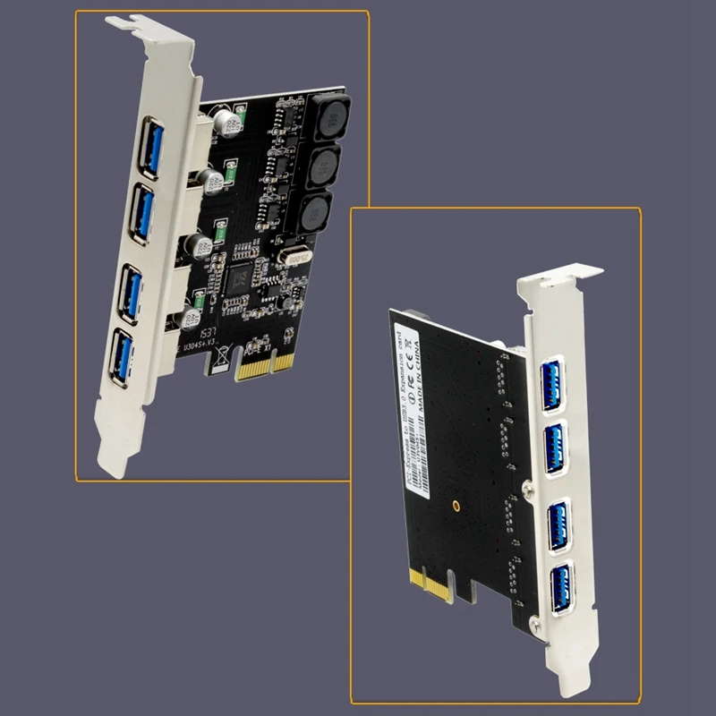 4 Port Usb 3.0 Pci Express Expansion Card Pcie Pci-E Usb 3.0 Host Controller 4 X Usb3.0 Usb 3.0 Add On Card Expansion Cards