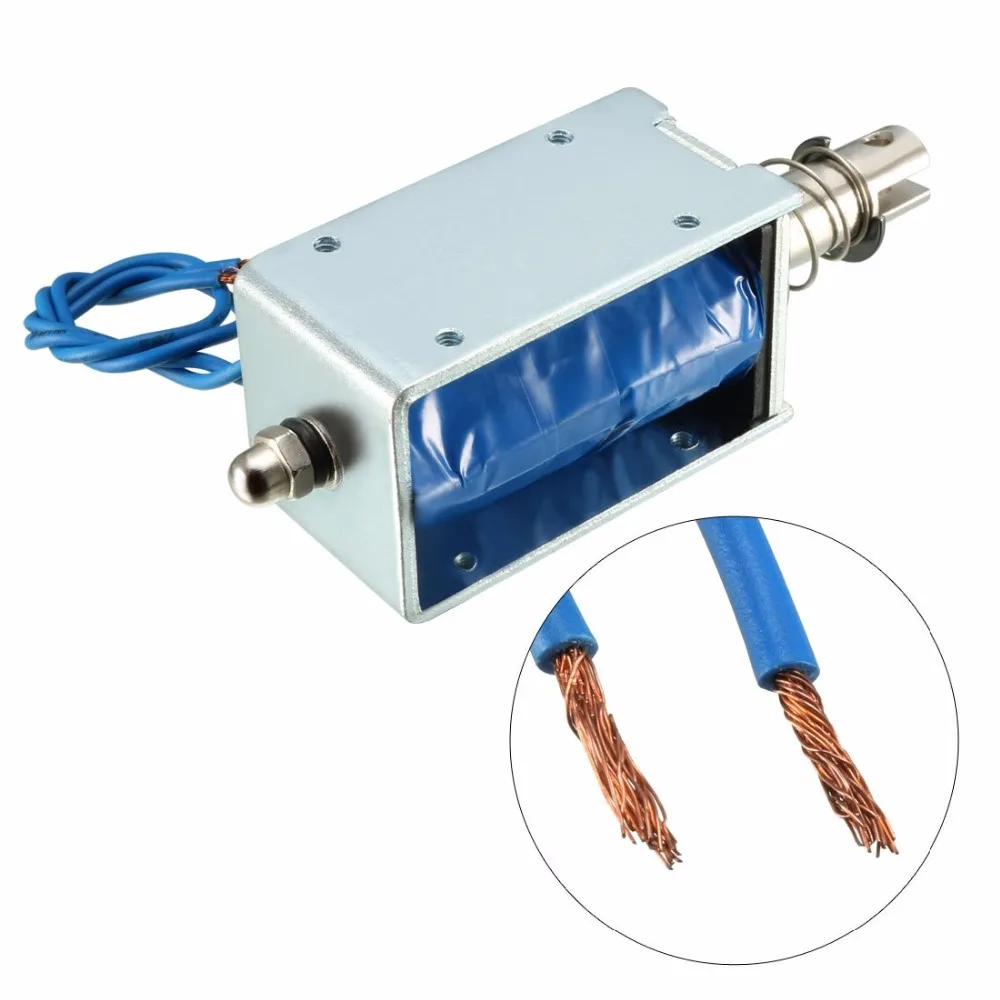 JF 1253B DC 12V 24V 450mA 9 6 W 42N 10mm Pull Push типа Линейный движение Электромагнит|12 solenoid|solenoid 12