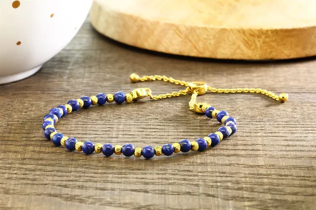 Bracelet Lapis Lazuli Et Or