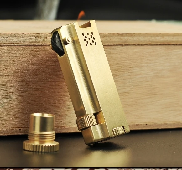 

WZH Handmade vintage brass Kerosene Lighter