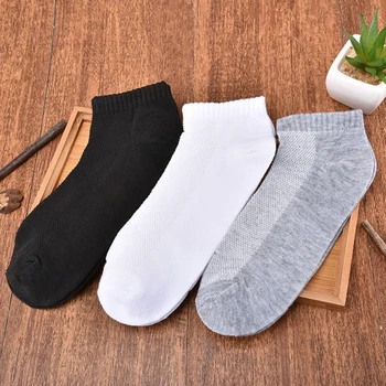 

Mens Low-cut Boat Liners Socks Hosiery Mesh No Show Invisible Pure Color Sock