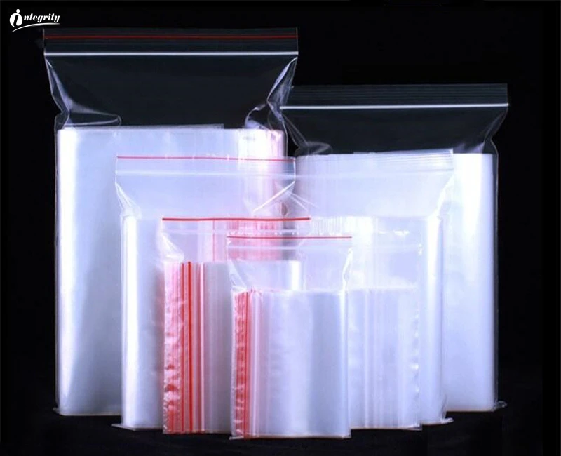 

INTEGRITY large sizes Multiple Transparent zipper Zip lock plastic packaging bag Self Sealing Gifts/Cookie/Clothes storage pouch