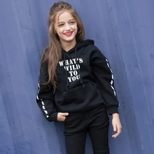 Girls Sweater Clothes Children’s Winter Sweatshirts Kids Cotton Hoodies Thick Tops For 6 7 8 9 10 11 12 13 14 15 16 Years Old