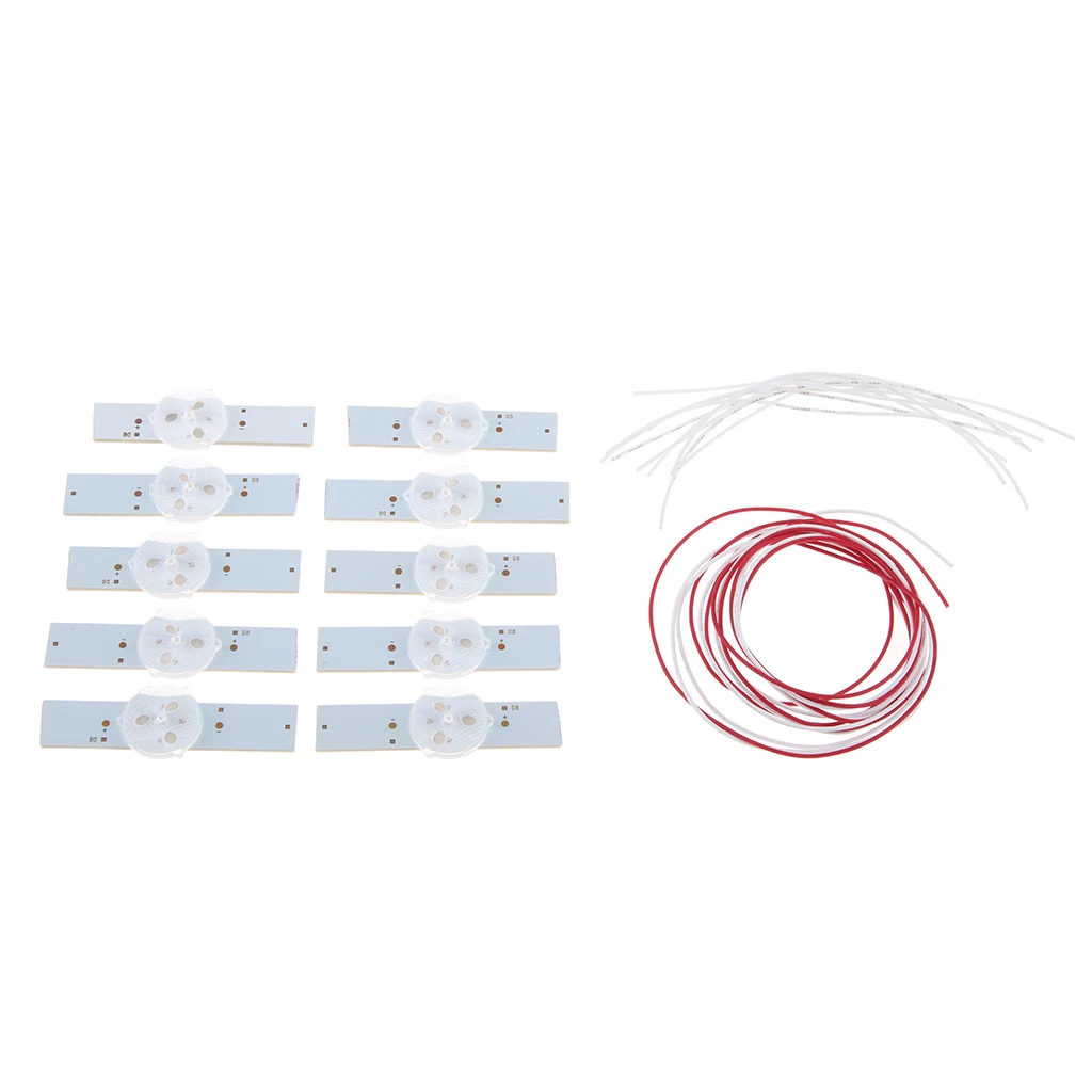 

10Pcs/set 3V Lamp Beads with Lens Fliter for 32-65inch LED Strip TV Repairs 3V voltage per particle LCD TV Product