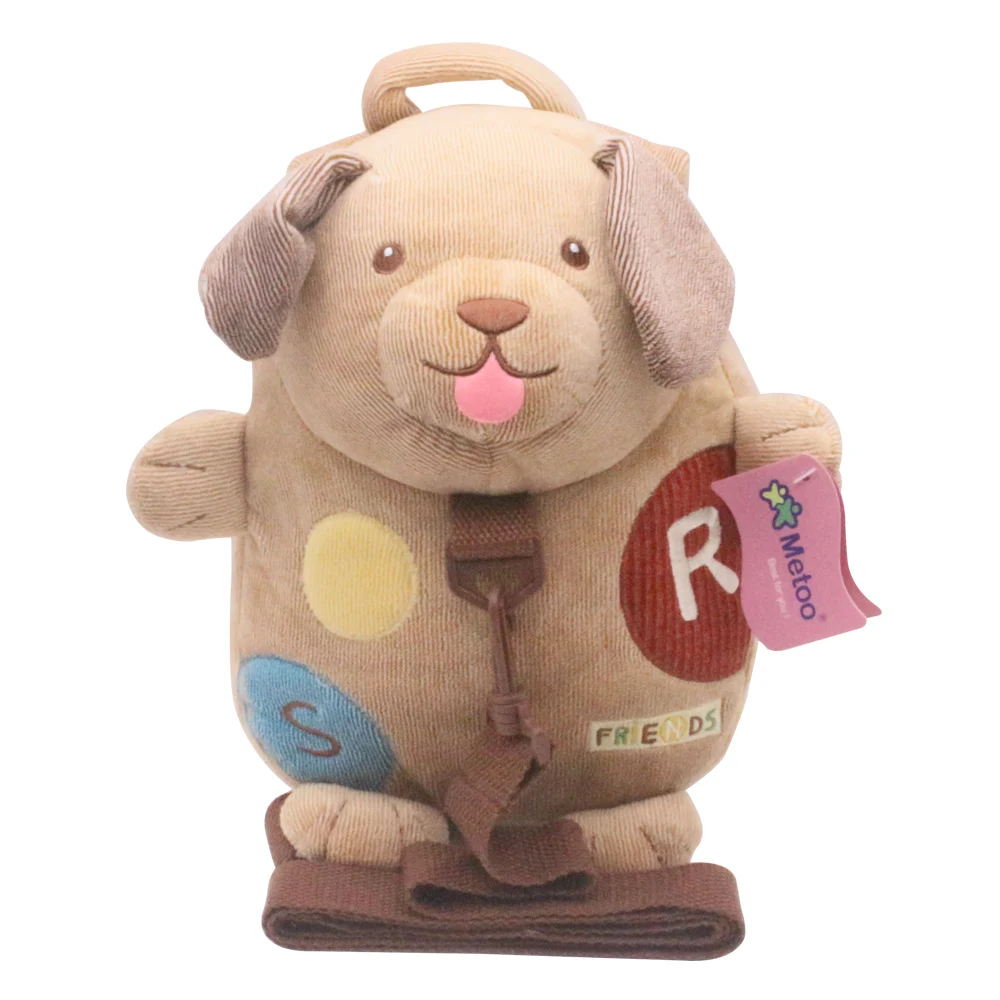 Metoo Stuffed Dog Toddler Backpack with Leash Kids Safety Harness on