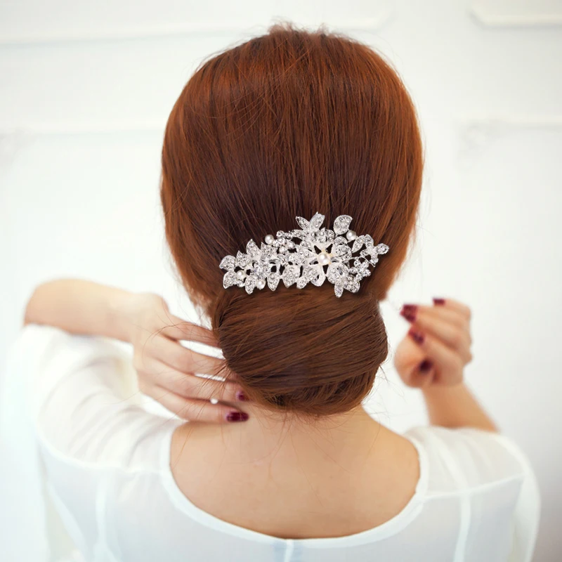 Новый дизайн Цветочные Свадебные аксессуары для волос Искусственный жемчуг