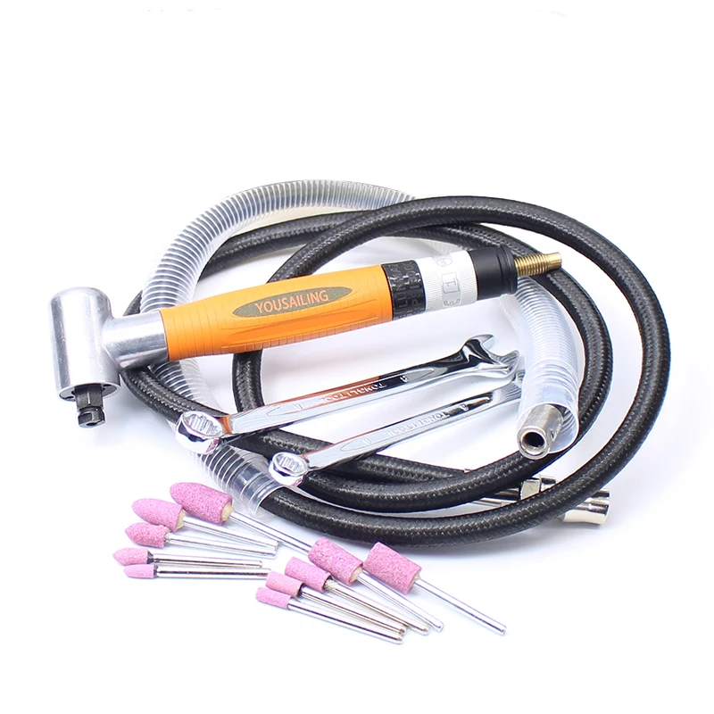 

Quality 90 Degree 3MM Pneumatic Micro Grinder Angle Air Micro Die Grinder Tool with Accessories
