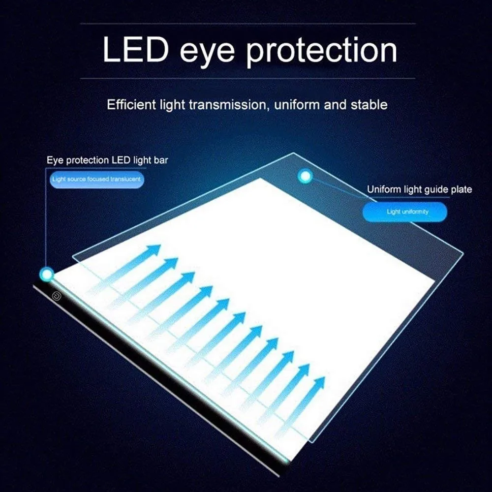 الماس اللوحة A5 رقيقة جدا المحمولة صندوق إضاءة LED الراسم USB كابل الطاقة عكس الضوء Artcraft تتبع لوحة مضيئة اكسسوارات