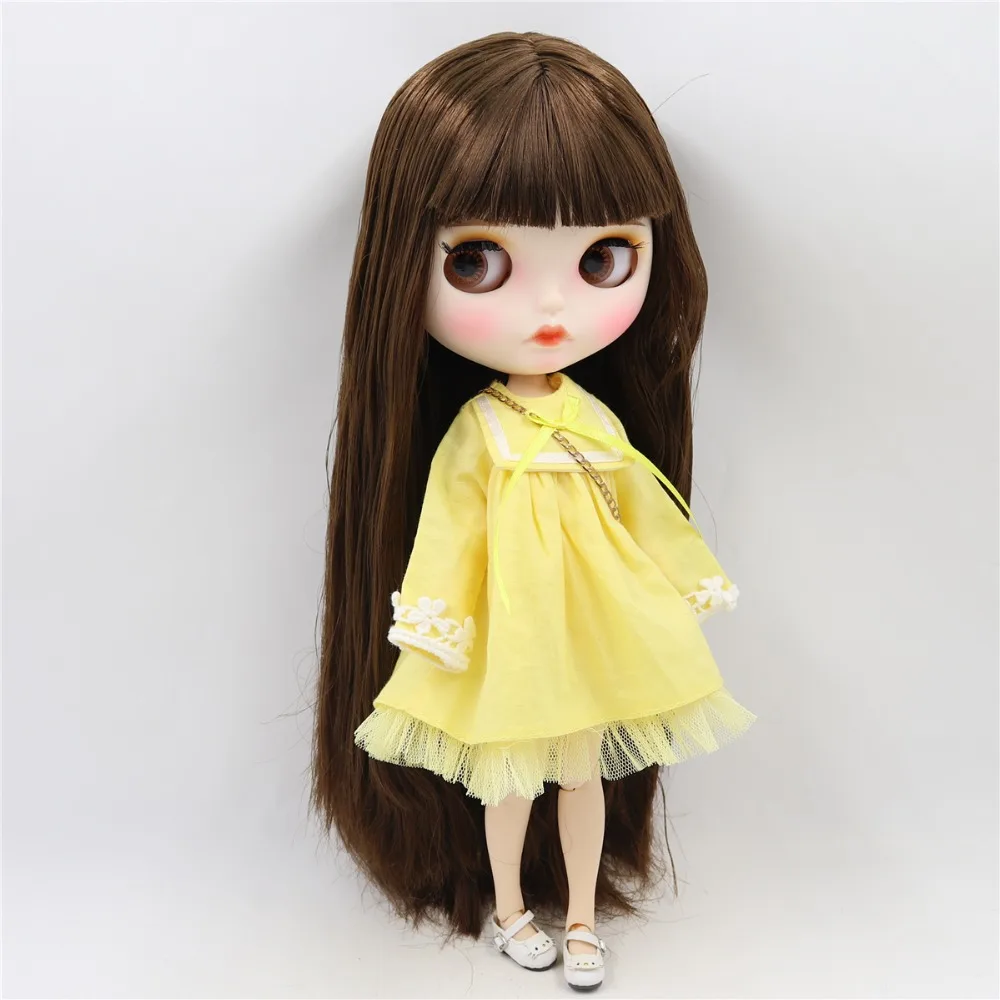 Фабрика blyth кукла 1/6 bjd шарнир тела темная кожа матовое лицо, фиолетовые волосы, кукла без одежды 30 см BL7216