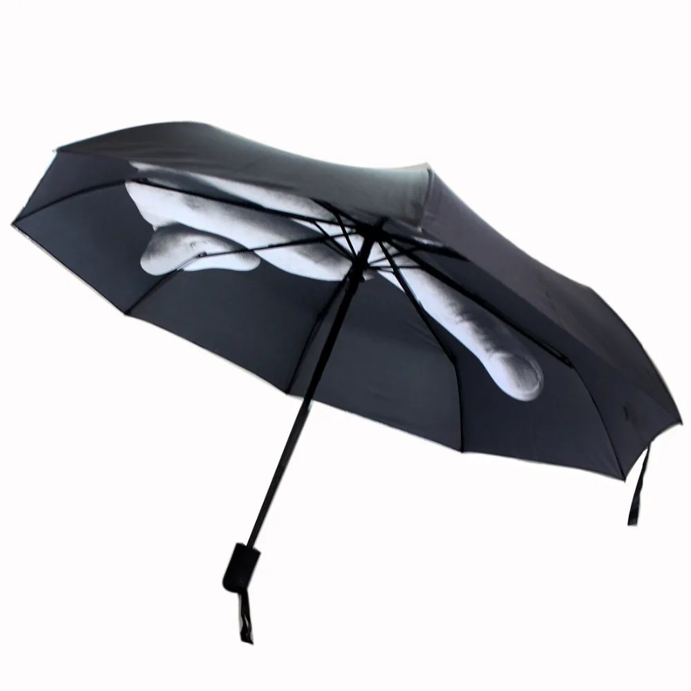 

HOT Style Novelty Middle Finger Design Black Umbrella Cool Fashion Impact Umbrella 3 Fold