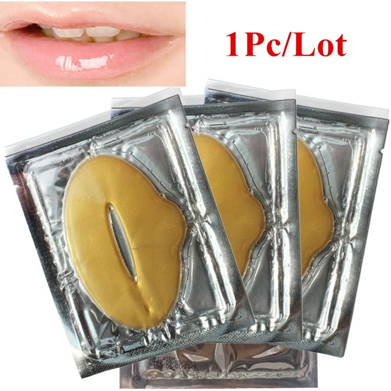 

Plump Lip Gold Powder Crystal Collagen Lip Mask Whitening Moisturizing Essence Lip Care Anti-wrinkle Skin Repair Patch