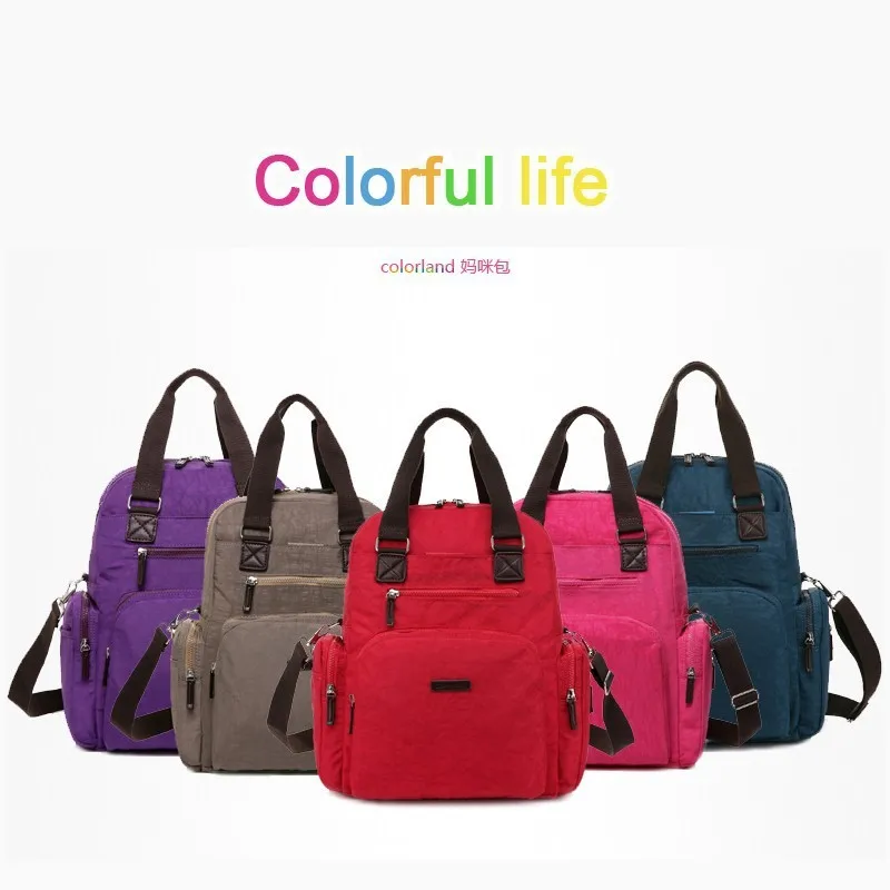 Новый 2018 Цвет land моды многофункциональные подгузник сумки водонепроницаемый нейлон детские пеленки мешок 9 цветов Рюкзак Мумия