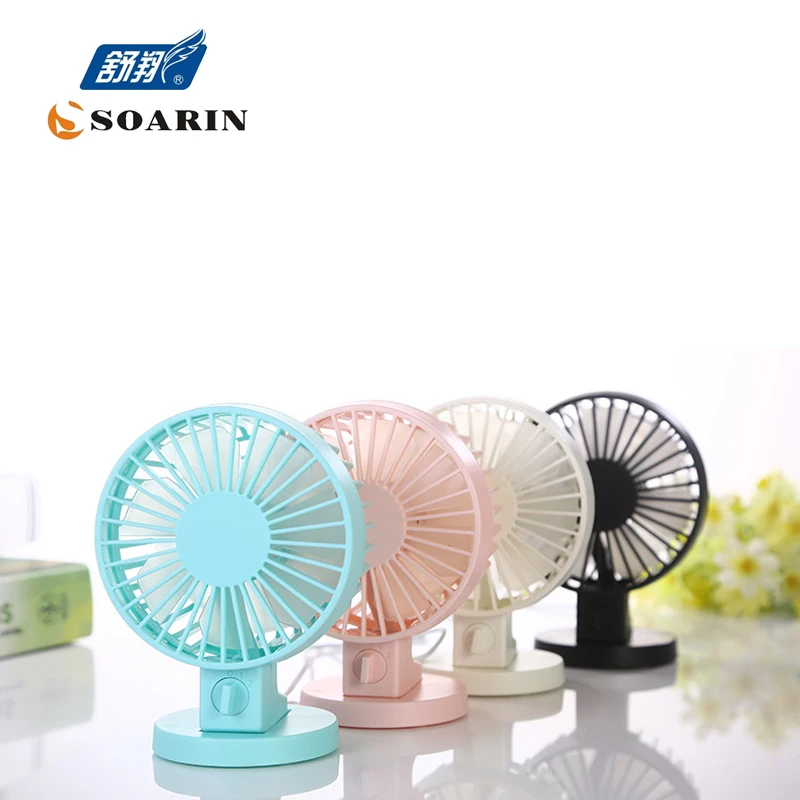Portátil mini ventilador azul aire acondicionado ventilador doble hoja ventilador portátil pequeño ventilador USB VENTILADOR DE MESA ventilador recargable