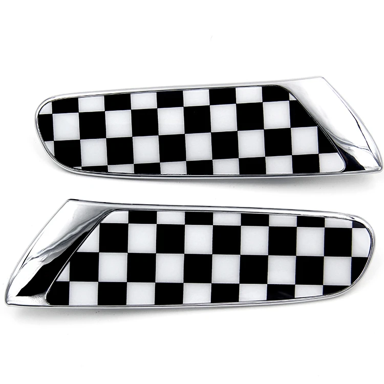 Mini Cooper F55 F56 F57 Side Lamp Cover Chequred Chrome