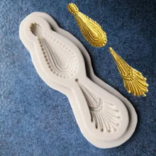 3Dヨーロッパスタイルレースシリーズシリコーンケーキデコレーションツールケーキ丸めフォンダンキッチンdiy型A1194(China)