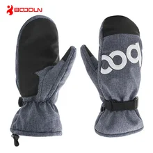 Boodun зимние лыжные перчатки ПУ водонепроницаемые ветрозащитные теплые уличные спортивные велосипедные перчатки для мужчин и женщин сноуборд снегод перчатки