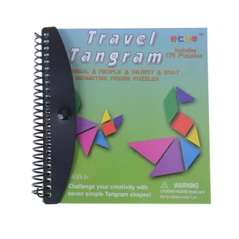 

176 Puzzles Magnetic Tangram Challenge Your IQ A Montessori Educational Magic Book Suit For 3-100 Years A Family Gift Kids Toys