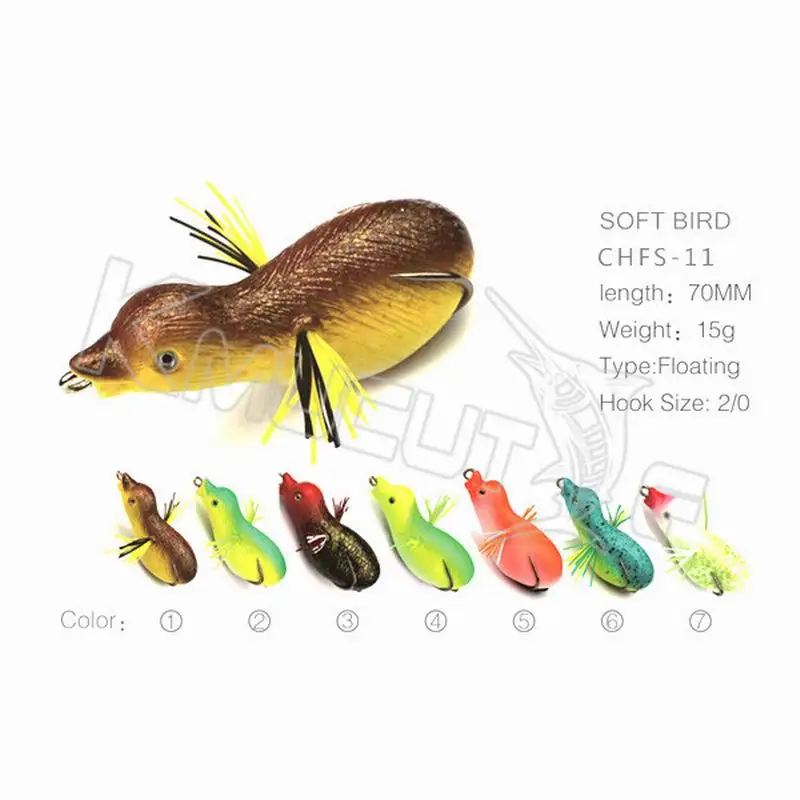 10 pcs Random mixed color Soft bird lure body baby duck fishing lures