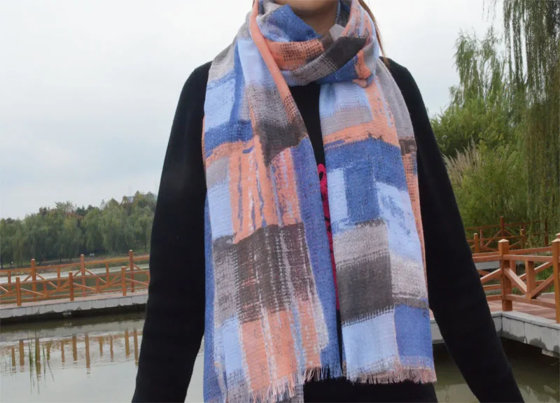 Womens ponchos 2015 cotton scarf british plaid bandana desigual shawls and scarves Muslim hijab font b