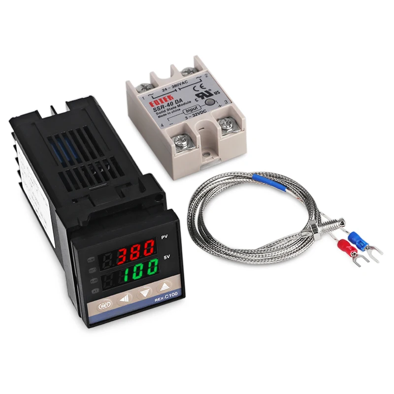 Цифровой терморегулятор LEDSMITH PID термостат с жестким реле 40A SSR и датчиком