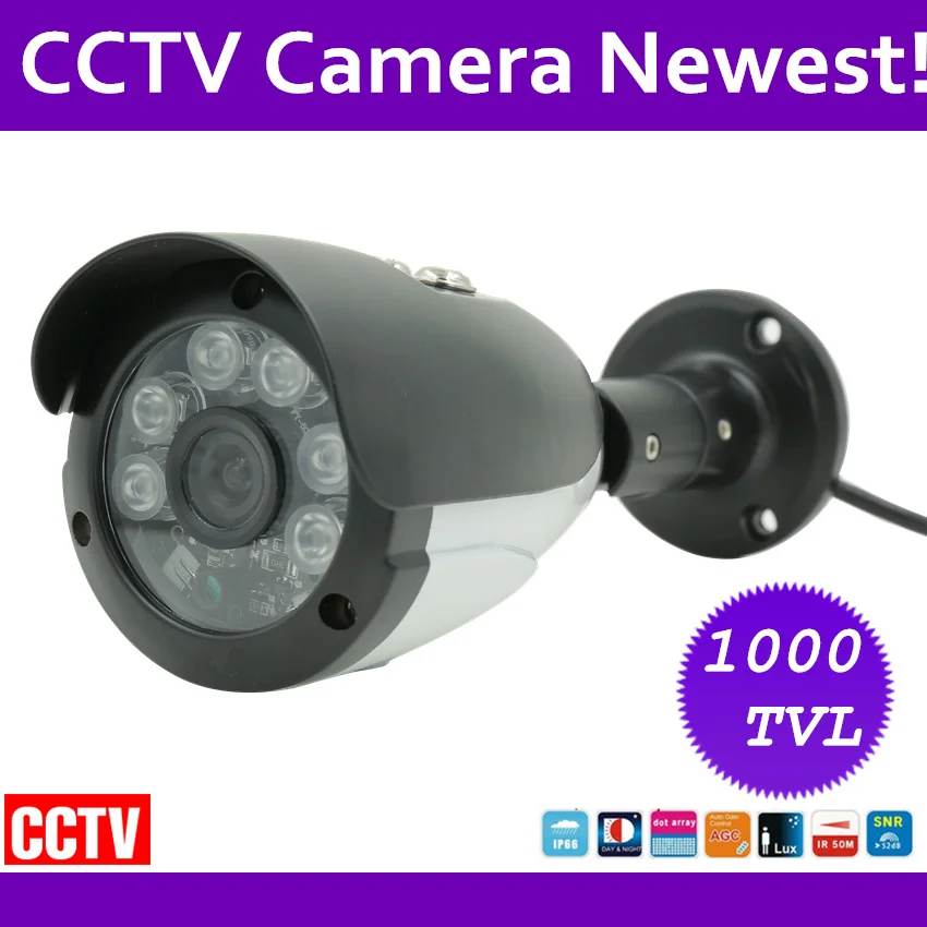 

HD Video Surveillance Camera Waterproof Bullet CCTV Camera 1000tvl Sony CCD Outdoor Home Security Camera