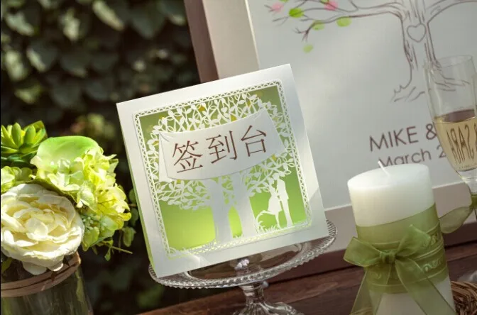 Free Shipping Garden Theme Refined Light Green Desk Signs For