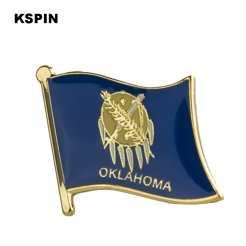 Значки США а штат Oklahoma флаг значок lapal pin на рюкзаке булавки для одежды 10 шт. XY0211 |