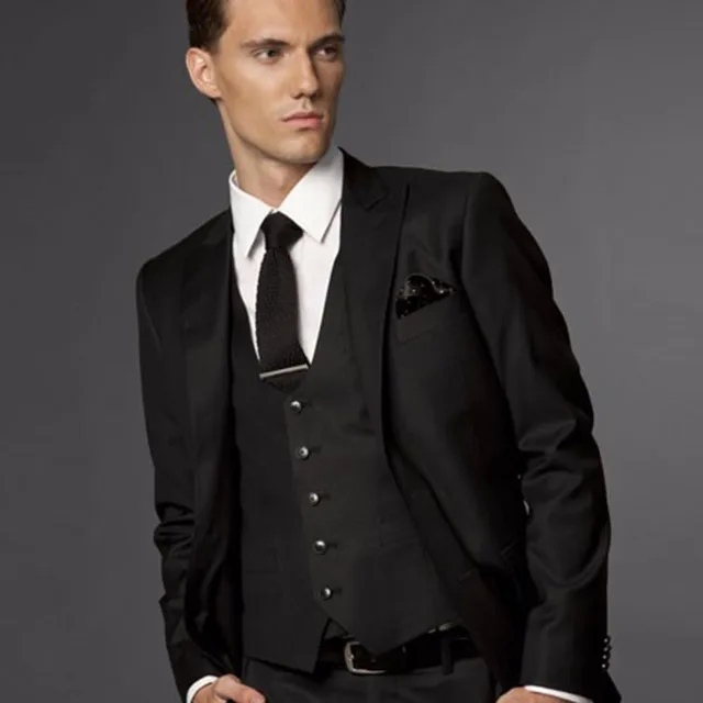 Black Wedding Suits For Men Groom Suit Custom Made Black Wedding Suits For Men Groom Suit Custom Made Tuxedos