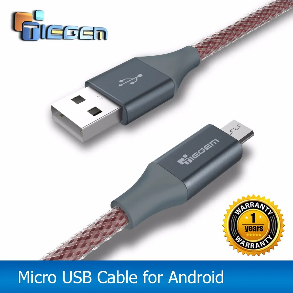 Кабель Micro USB TIEGEM для Samsung S3/S4/S5/S6/S7 HTC SONY Android 3 м 2 нейлоновый USB-кабель быстрой