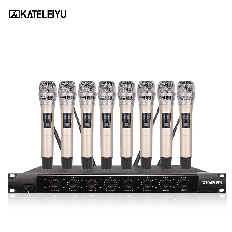 System 8600A Professional Wireless Microphone 8 Channel Professional VHF 8 Stage Karaoke Microphone Handheld Wireless Microphone System 8600A Professional Wireless Microphone 8 Channel Professional VHF 8 Stage Karaoke Microphone Handheld Wireless Microphone