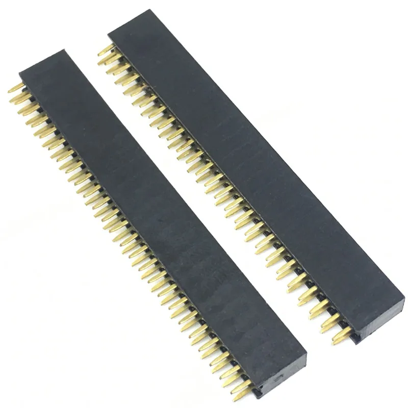 10 Pcs Per Lot 2.54mm 2x25 Pin 50 Pin Female Double Row Straight Pin Header Strip 1