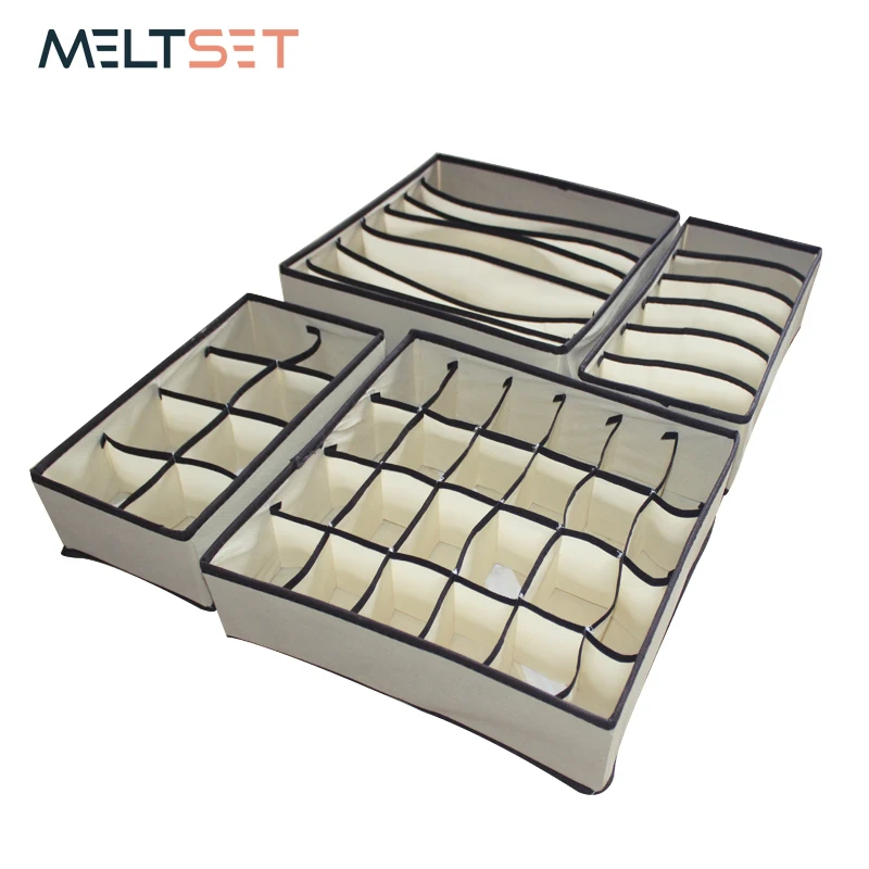 4 حجم الملابس الداخلية الصدرية الجوارب صندوق تخزين خزانة خزانة المنظم مربع درج للعلاقات الاوشحة السراويل الملابس الداخلية المنزل صندوق تخزي...