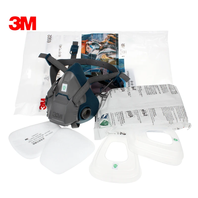 

3M 6502 with 6001 Painting Gas Cartridges Chemical Respirator Organic Vapor Cartridge Respiratory Protection GM377