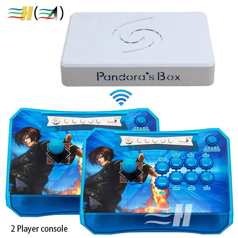 Pandora box 6 1300 in 1 wireless console arcade games 2 Players joystick button usb arcade controller HDMI VGA USB for pc TV PS3